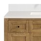 James Martin Vanities Breckenridge 48" Single Bathroom Vanity in Light Natural Oak with Single Hole 3 cm White Zeus Quartz Top and Rectangular Sink, , large