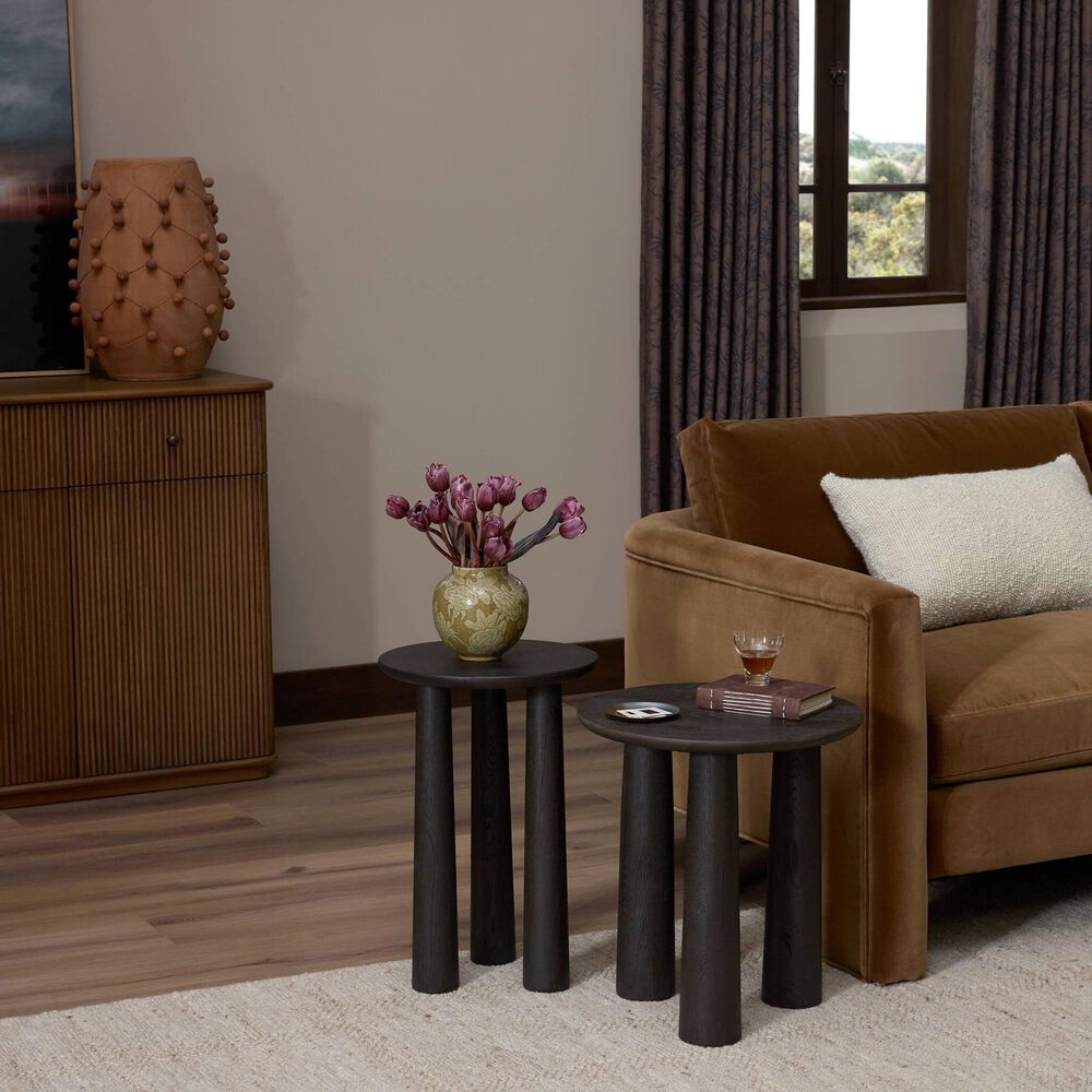 Four Hands Patten Nesting End Tables in Smoked Black, , large