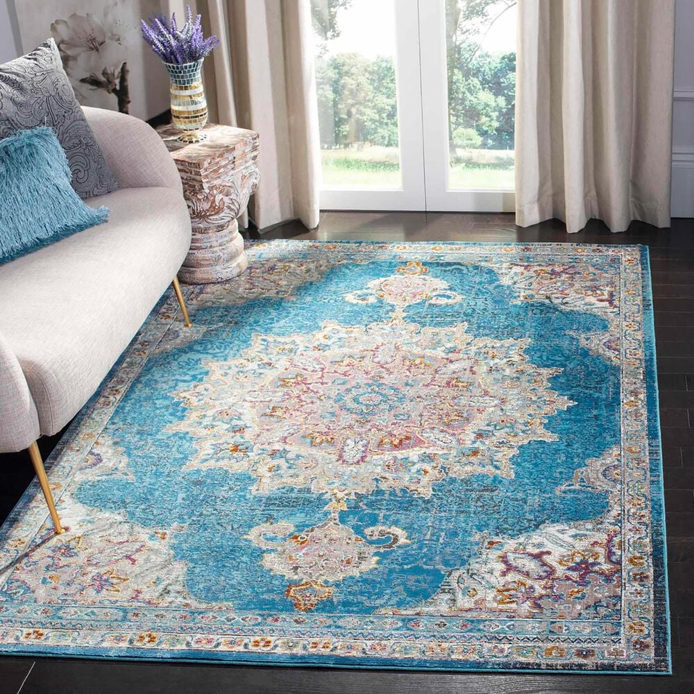 Safavieh Aria ARA103N 9&#39; x 12&#39; Blue and Ivory Area Rug, , large