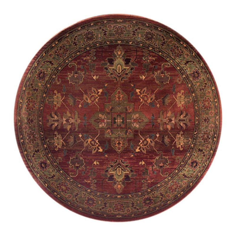 Oriental Weavers Kharma 836C 6' Round Red Area Rug, , large
