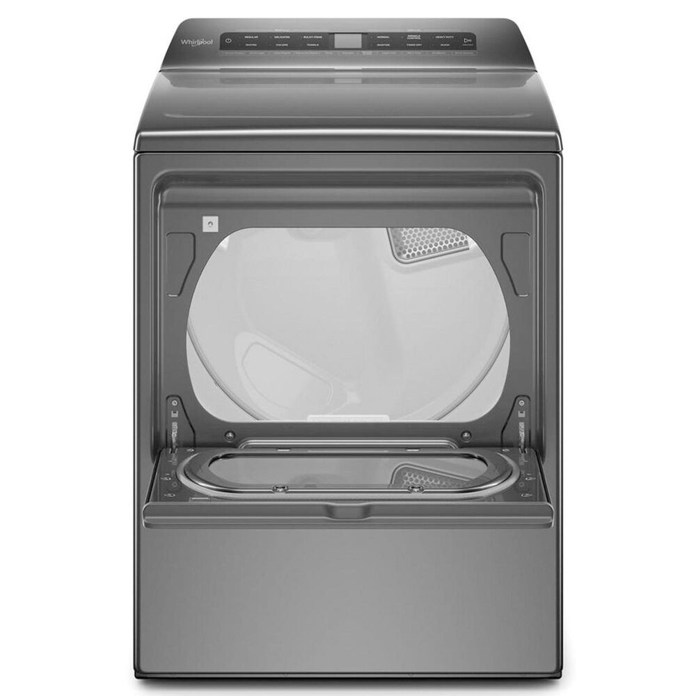 Whirlpool 4.8 Cu. Ft. Top Load Washer and 7.4 Cu. Ft. Electric Dryer Laundry Pair in Chrome Shadow, , large