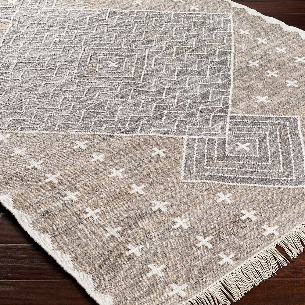 Surya Bursa 8&#39;10&quot; x 12&#39; Gray, Charcoal and Cream Area Rug, , large