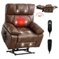Hearth and Haven Large Power Lift Recliner in Brown, , large