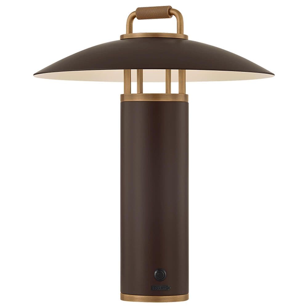 Troy Lighting Birk 1-Light Exterior Table Lamp in Bronze and Patina Brass, , large