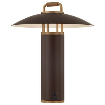 Troy Lighting Birk 1-Light Exterior Table Lamp in Bronze and Patina Brass, , large