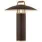 Troy Lighting Birk 1-Light Exterior Table Lamp in Bronze and Patina Brass, , large