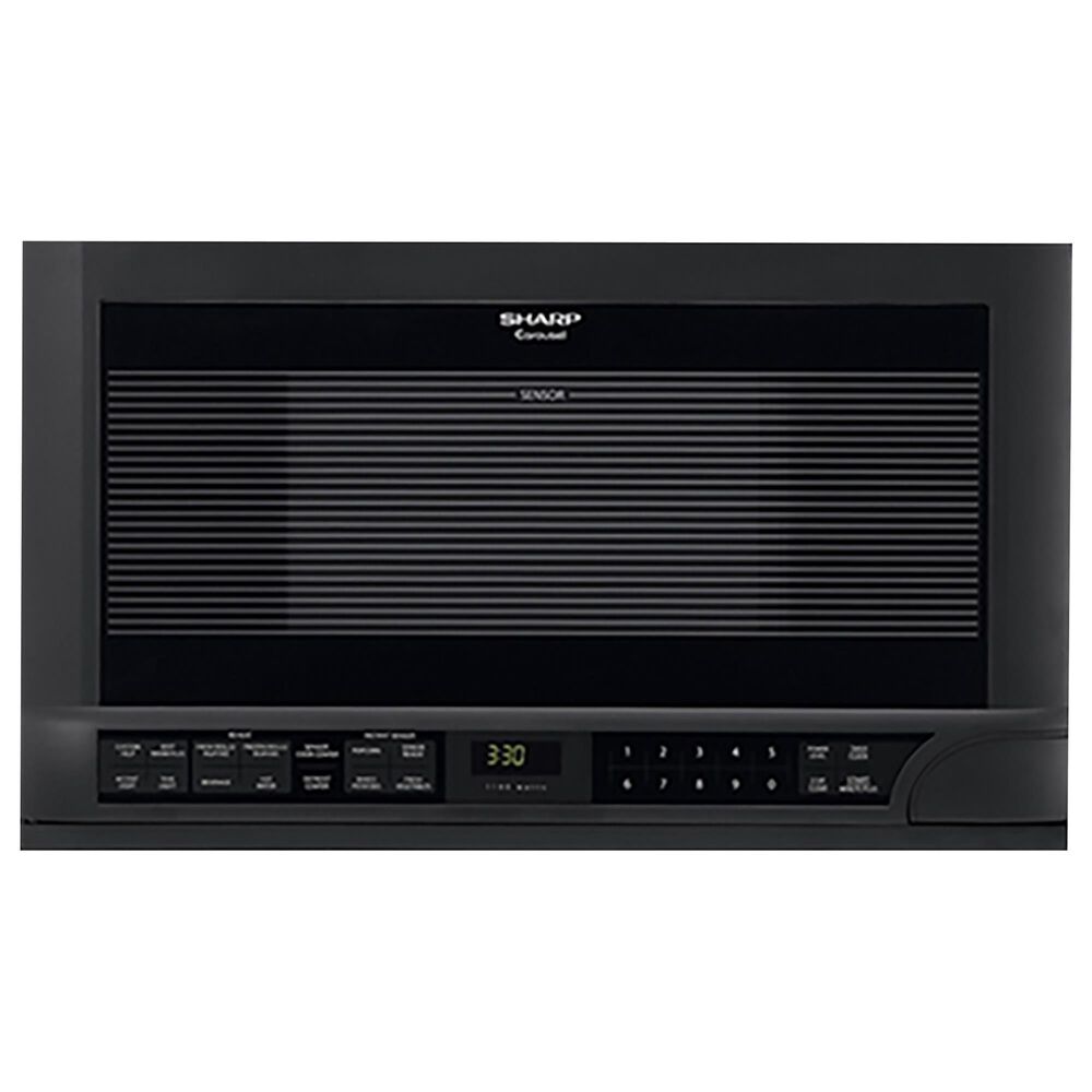 Sharp 1.5 Cu. Ft. Over-the-Counter Carousel Microwave Oven in Black, , large