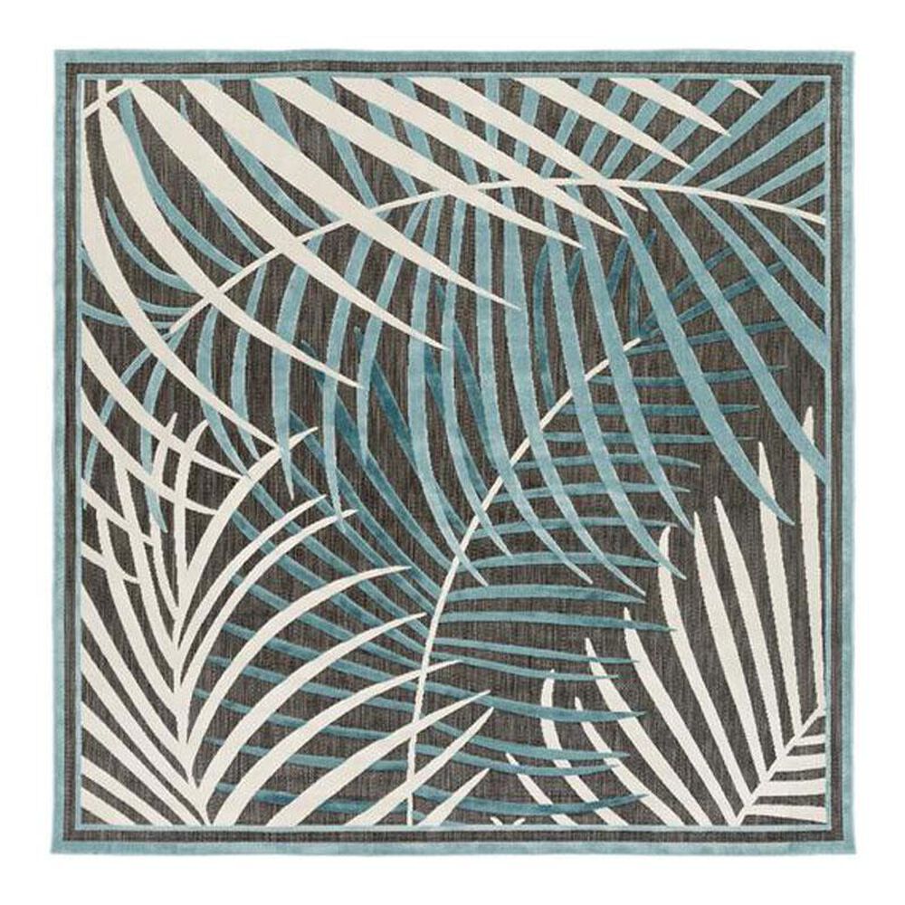Surya Portera PRT-1062 7"6" Square Teal/Aqua/Ivory Area Rug, , large