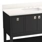 Kohler Seagrove 48" Single Bathroom Vanity in Ferrous Grey with 3 cm White Quartz Top and Rectangular Sink, , large