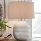 Ashley Jamon Table Lamp in White Glaze, , large