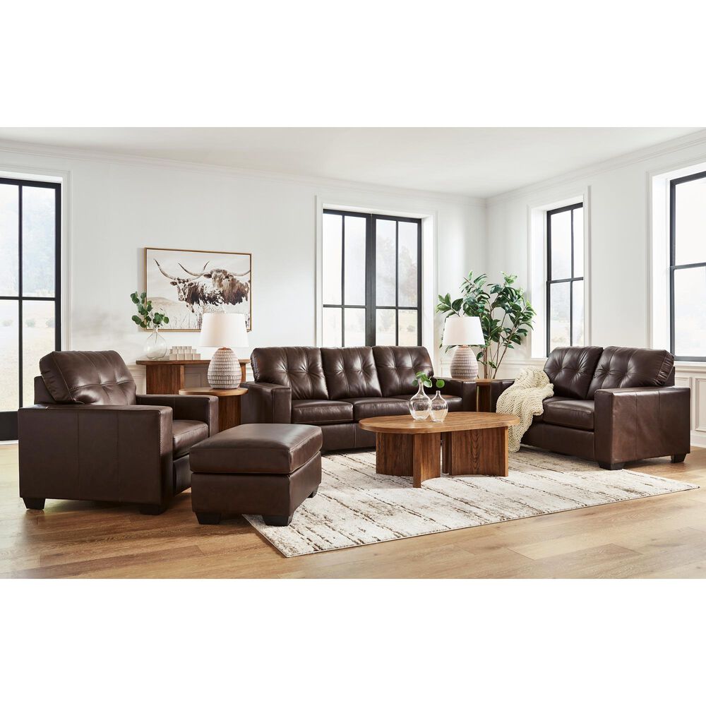 Ashley Santorine 3-Piece Stationary Living Room Set in Dark Brown, , large