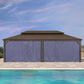 HOMLUX 14" x 24" Hardtop gazebo with double roof in Bronze, , large