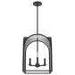 Hunter Dukestown 15" 4-Light Lantern Pendant in Natural Iron and Gold Leaf, , large