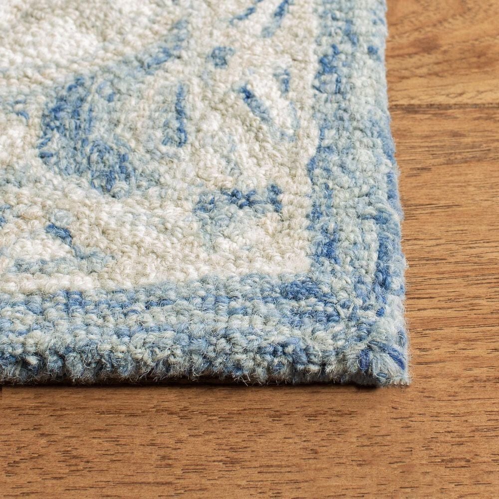 Safavieh Micro-Loop MLP503M 2&#39;3&quot; x 13&#39; Blue and Ivory Runner, , large