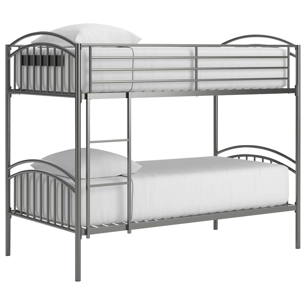 Ashley Lanceburg Twin over Twin Bunk Bed with Ladder in Gray, , large