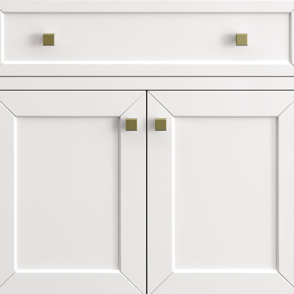 James Martin Vanities Chicago 30&quot; Single Bathroom Vanity in Glossy White with 3 cm Parisien Bleu Quartz Top and Rectangular Sink, , large