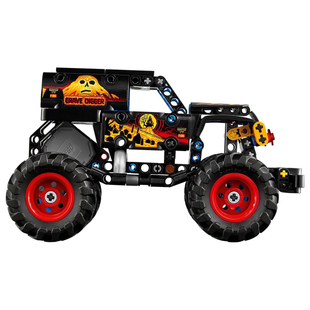 LEGO Technic Monster Jam Grave Digger Fire and Ice Pull-Back Building Set, , large