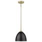Golden Lighting Zoey 1-Light Small Pendant in Olympic Gold, , large