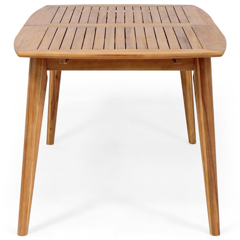 Noble House Stamford Rectangular Patio Dining Table in Teak Brown, , large