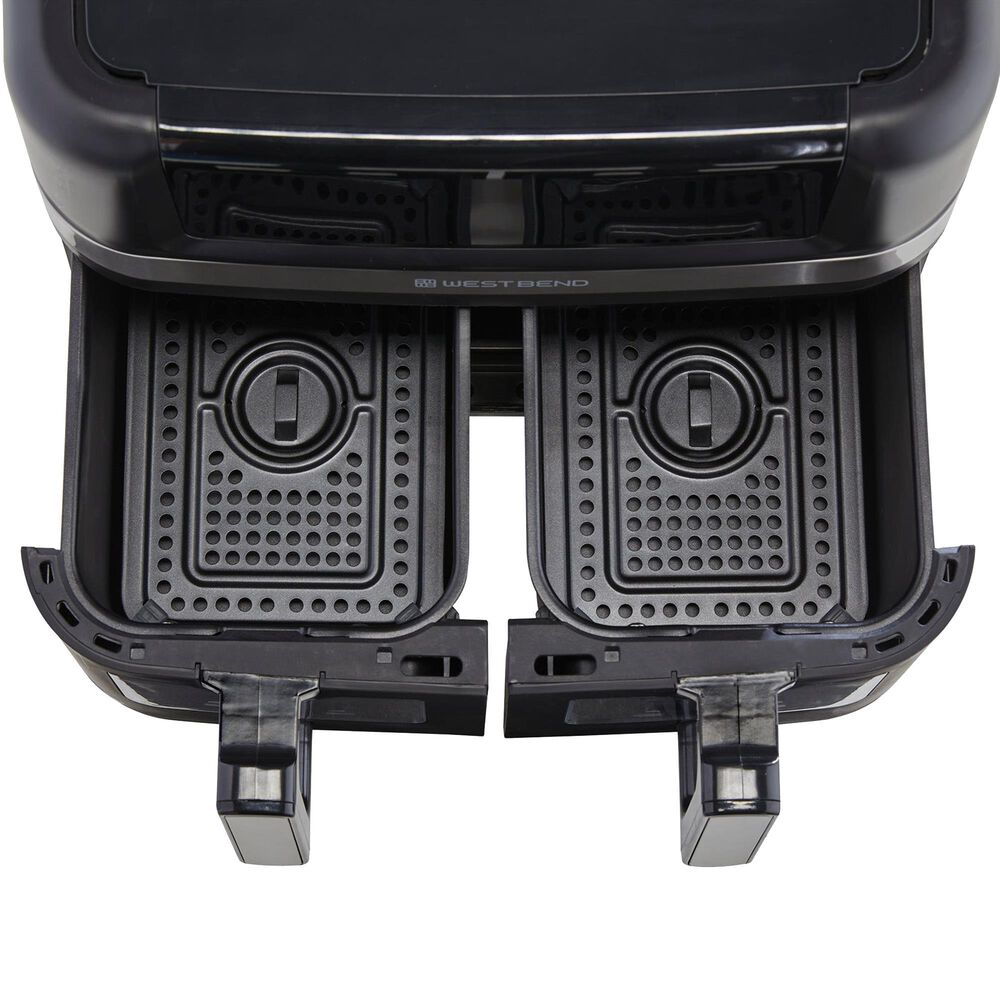 West Bend 10-Quart Dual Basket Air Fryer in Black, , large
