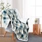 Duke Imports Flannel Sherpa Plaid Throw in Green and Grey, , large