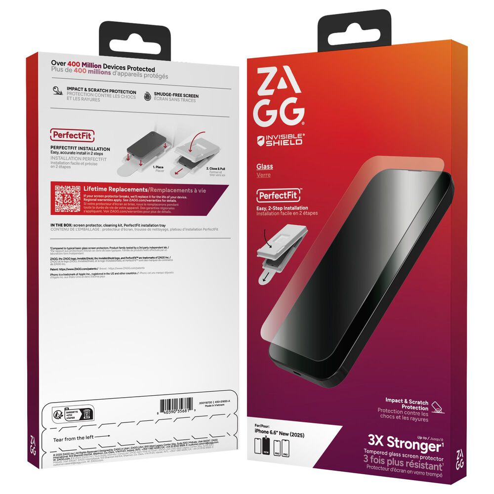 Zagg InvisibleShield Glass Screen Protector for Apple iPhone Air in Clear, , large