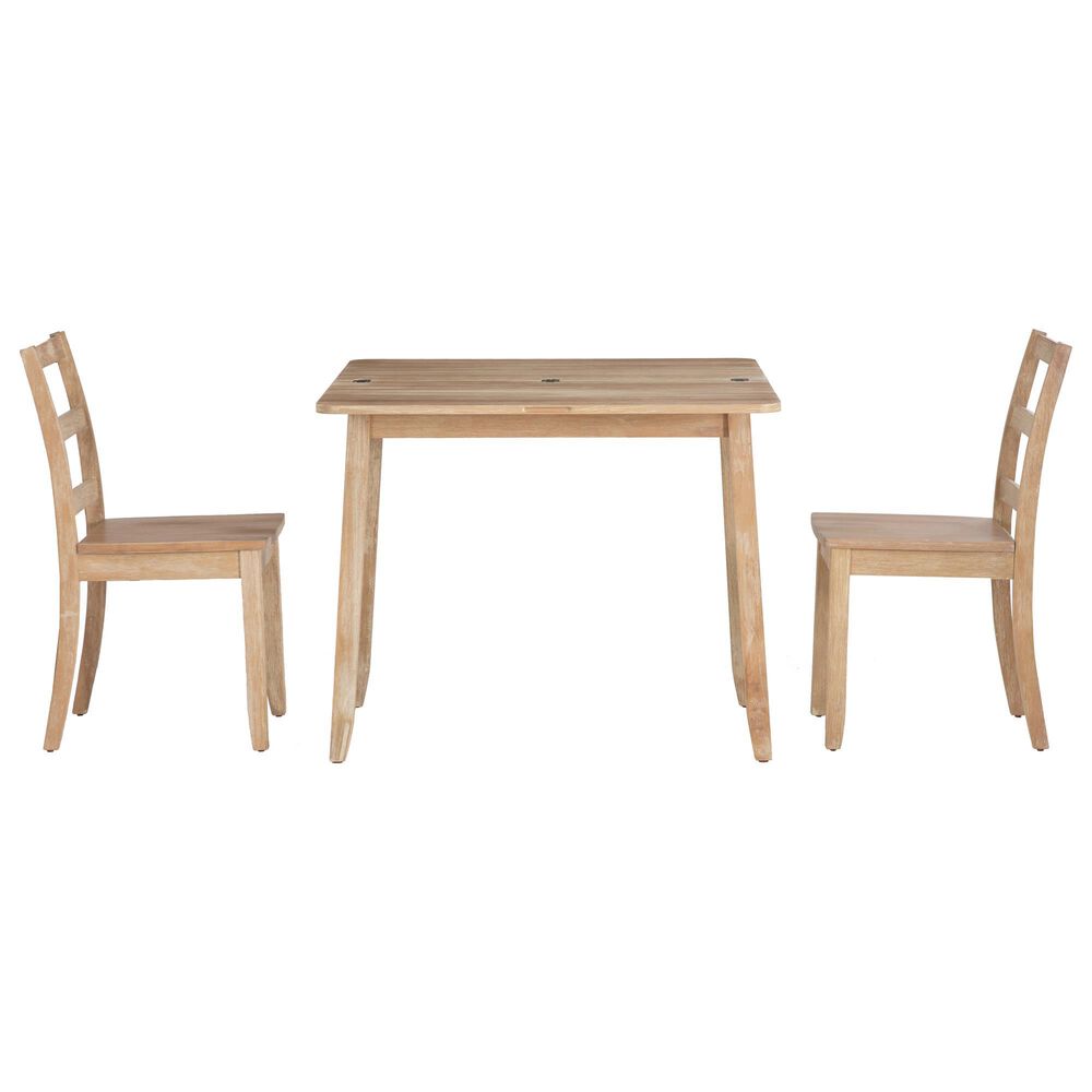 Linon Home Decor Brenton 3-Piece Rectangular Dining Set in Grey Wash, , large