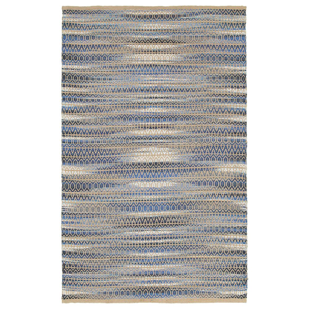 L&R Resources Natural Fiber Southwestern Blue 9" x 12" Area Rug, , large
