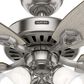Hunter Builder Plus 52" Ceiling Fan with Lights in Brushed Nickel, , large