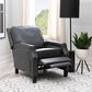 Linon Home Decor Portico Push Back Recliner in Gray, , large