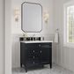 James Martin Vanities Brittany 36" Single Bathroom Vanity in Black Onyx with 3 cm Lime Delight Quartz Top and Rectangular Sink, , large