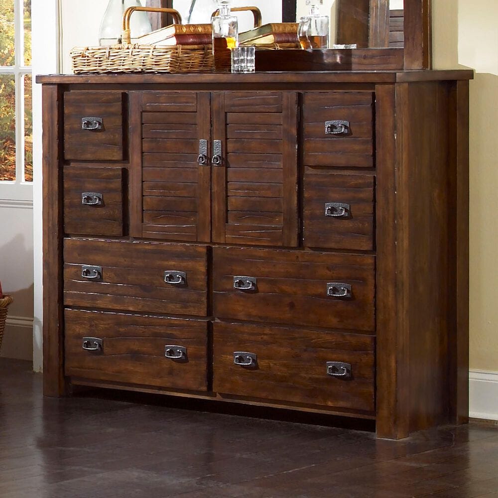 Tiddal Home Trestlewood Dresser in Mesquite Pine, , large