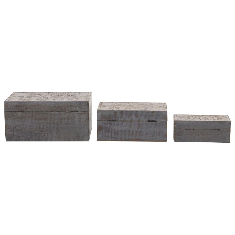 Maple and Jade Country Cottage Box in Grey &#40;Set of 3&#41;, , large