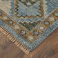 Feizy Fillmore Blue and Green 9" x 12" Area Rug, , large