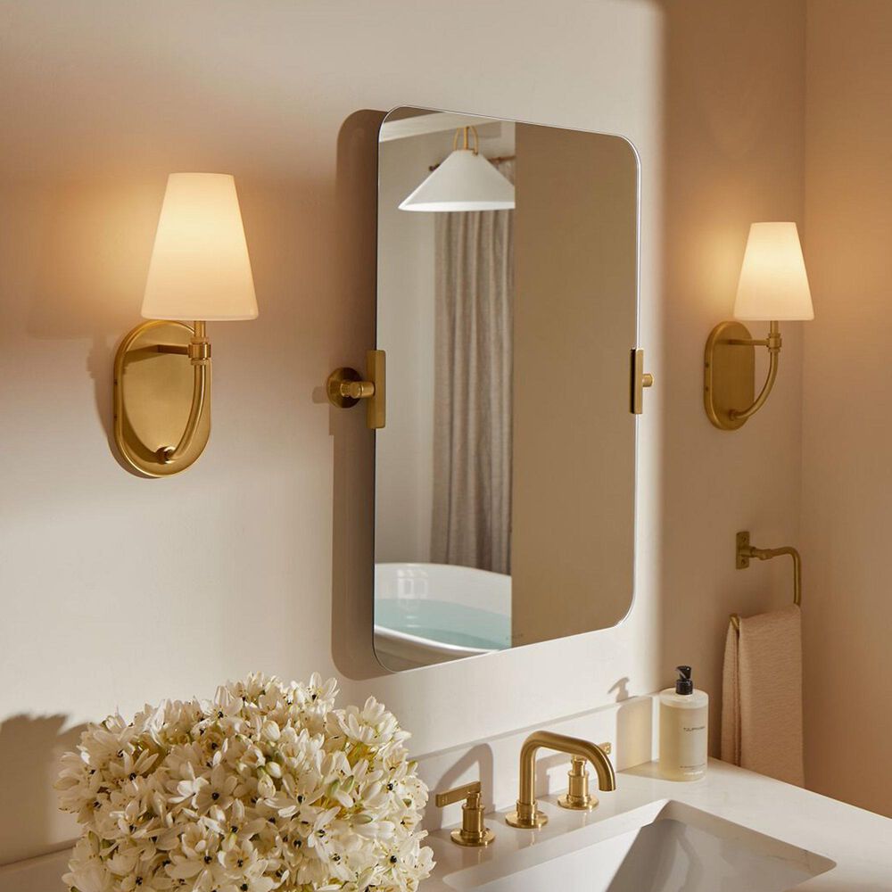 Kohler Castia 20" Rectangular Mirror in Vibrant Brushed Moderne Brass, , large