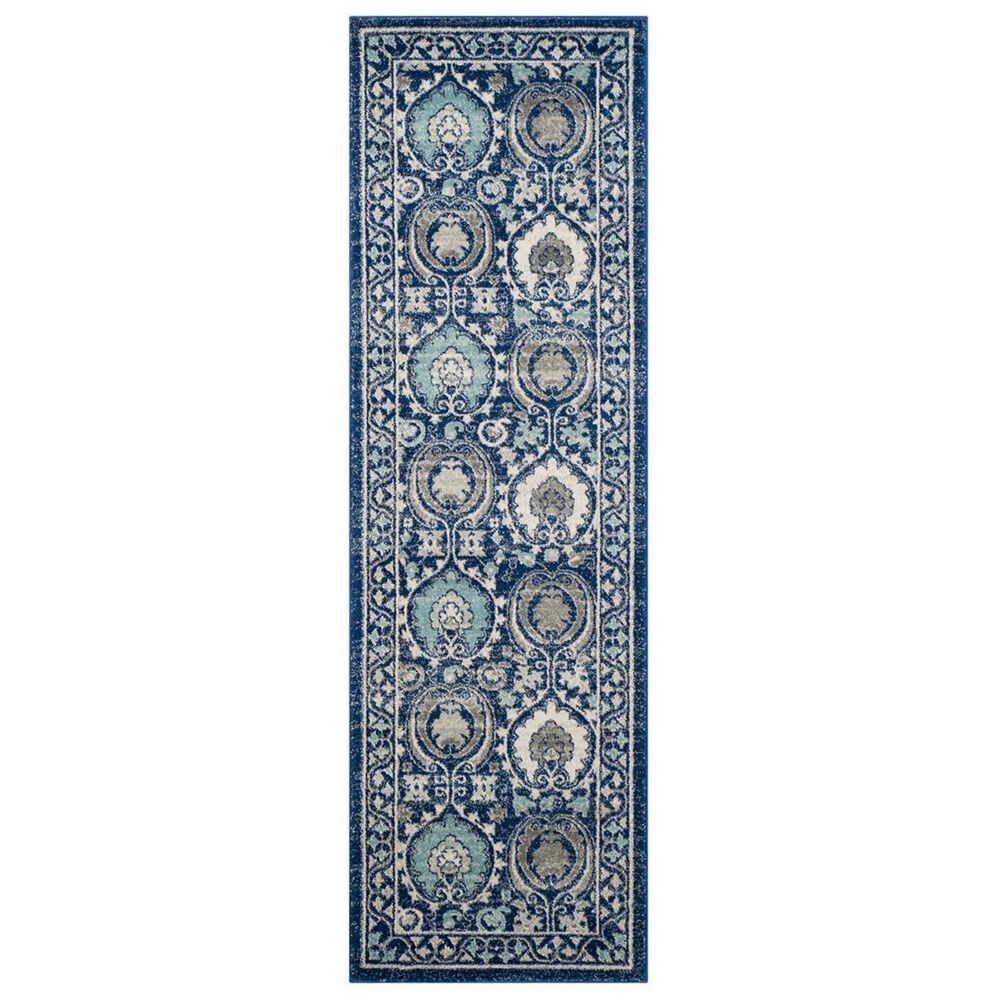 Safavieh Evoke EVK251C-27 2"2" x 7" Blue/Ivory Runner, , large
