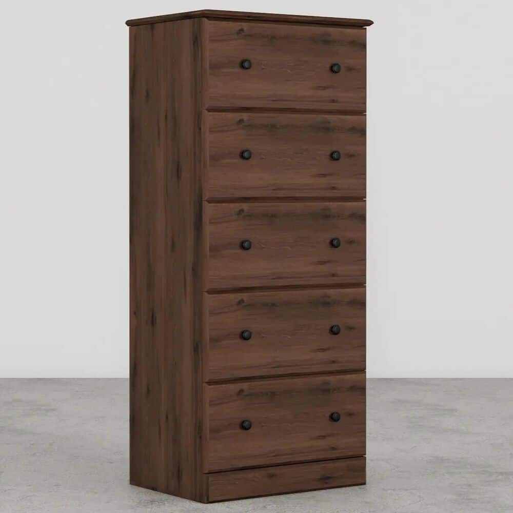 Lemoore Essentials 5 Drawer Chest in Dark Oak, , large