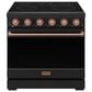 Thor Kitchen Gordon Ramsay 6 Cu. Ft. Professional Freestanding Electric Range with Rose Gold Handle Kit in Black, , large