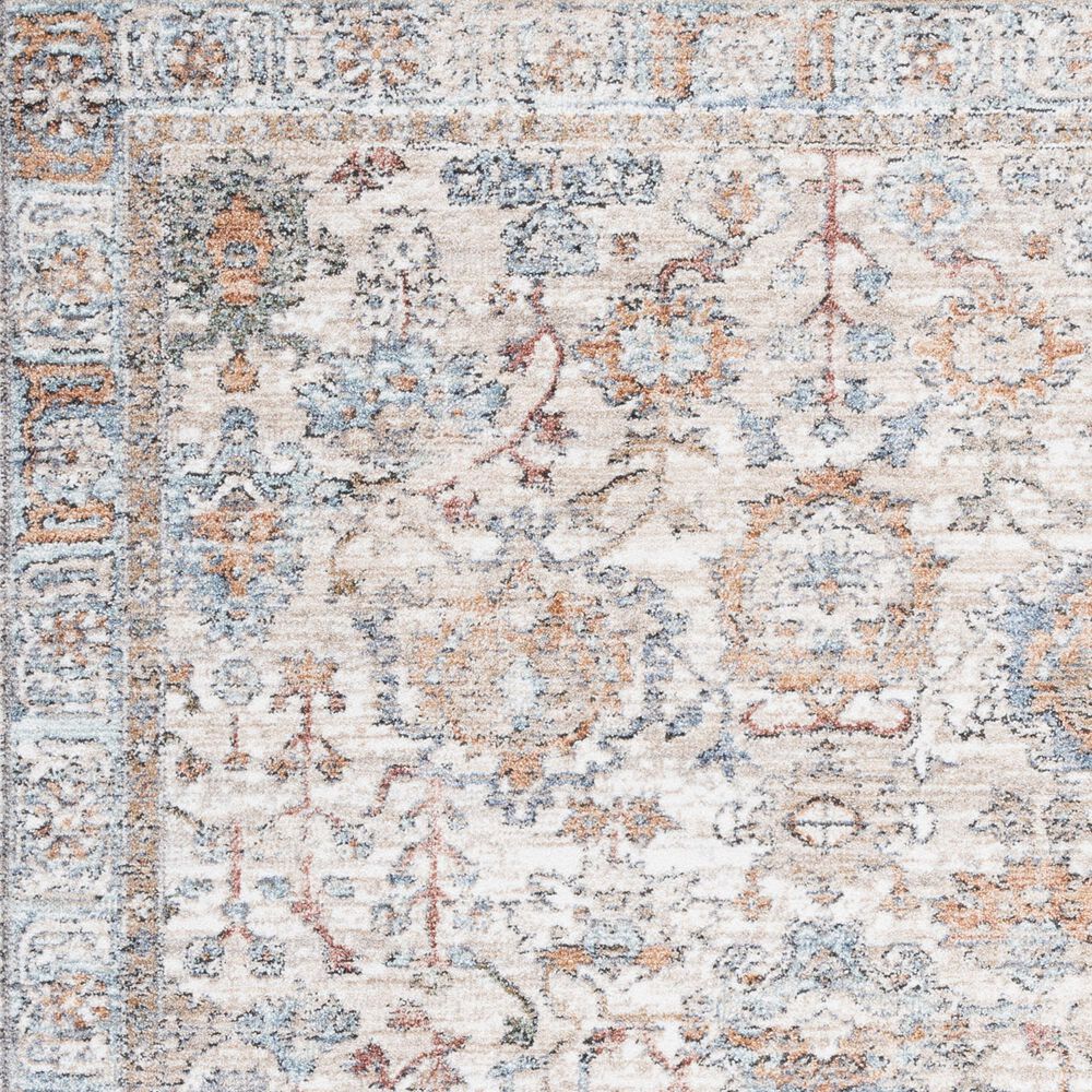 Safavieh Jasmine  2&#39;2&quot; x 9&#39; Ivory and Blue Runner, , large