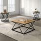 Furniture of America Wheaton 3-Piece Table Set in Natural and Black, , large
