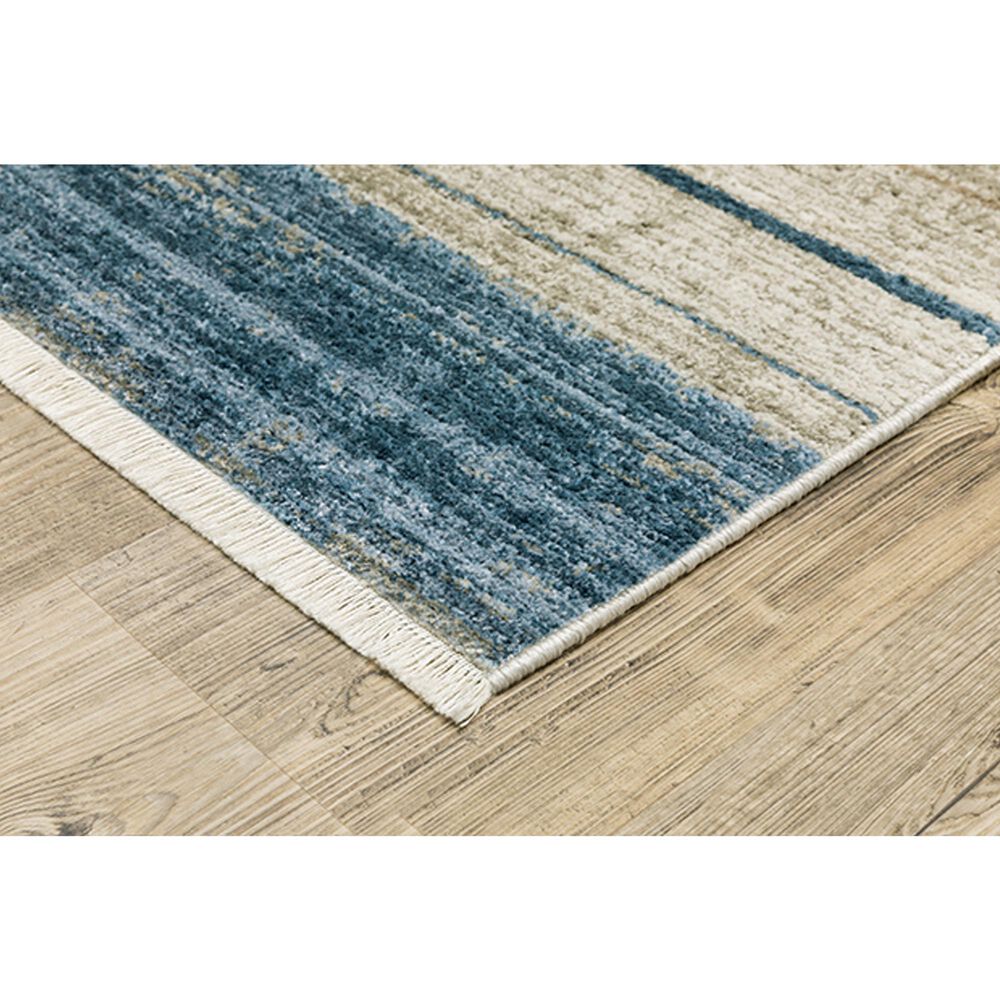 Oriental Weavers Bauer Geometric Lines 6&#39;7&quot; x 9&#39;6&quot; Blue Area Rug, , large