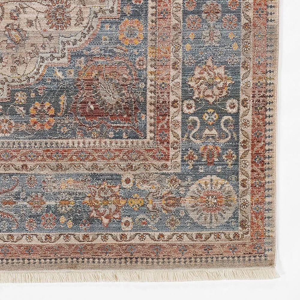 Momeni Izmir 2&#39;6&quot; x 8&#39; Blue, Cream and Rust Runner, , large