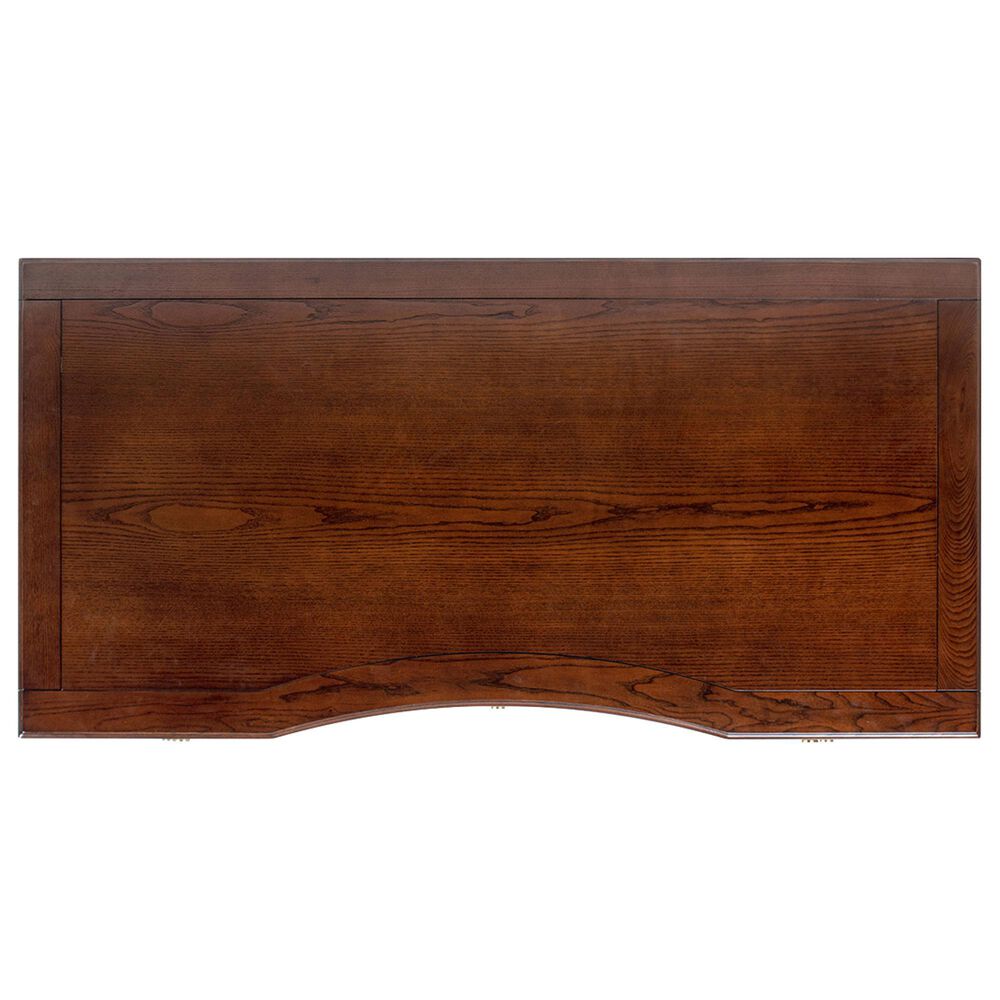 Jennifer Taylor Home Dauphin 5-Drawer Executive Desk in Walnut Brown, , large