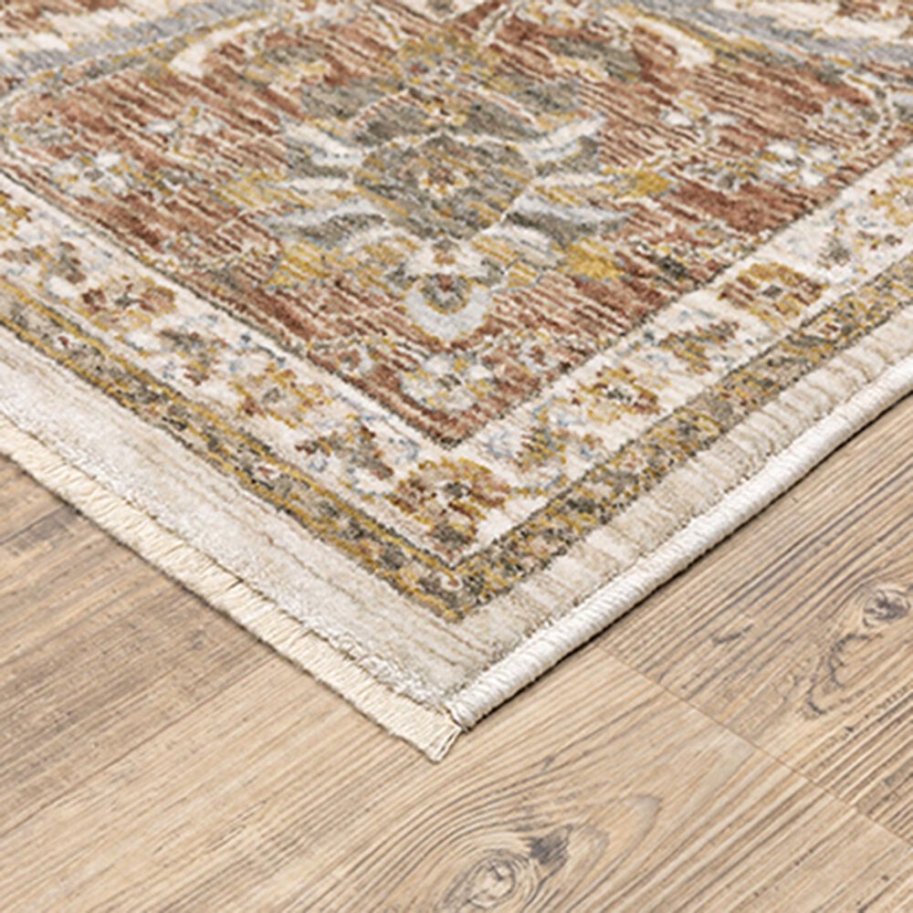Oriental Weavers Maharaja Dakota 5091Q 9&#39;10&quot; x 12&#39;10&quot; Rust Area Rug, , large
