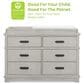 Delta Children Asher 6-Drawer Dresser with Changing Top in Rustic Mist, , large