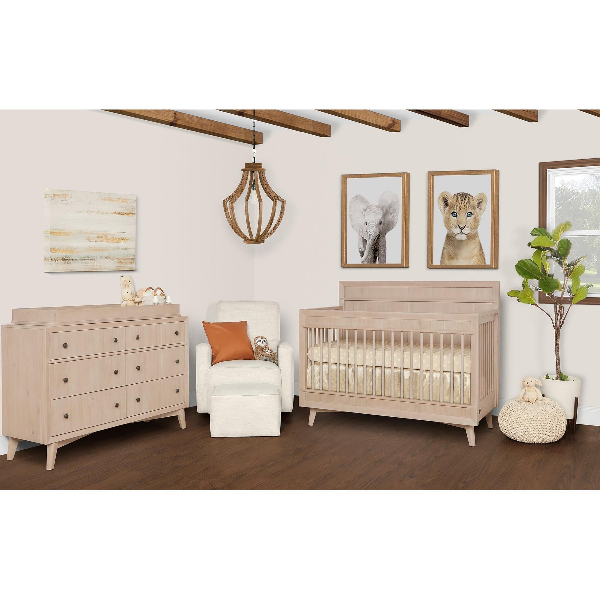 Light wood crib and dresser clearance