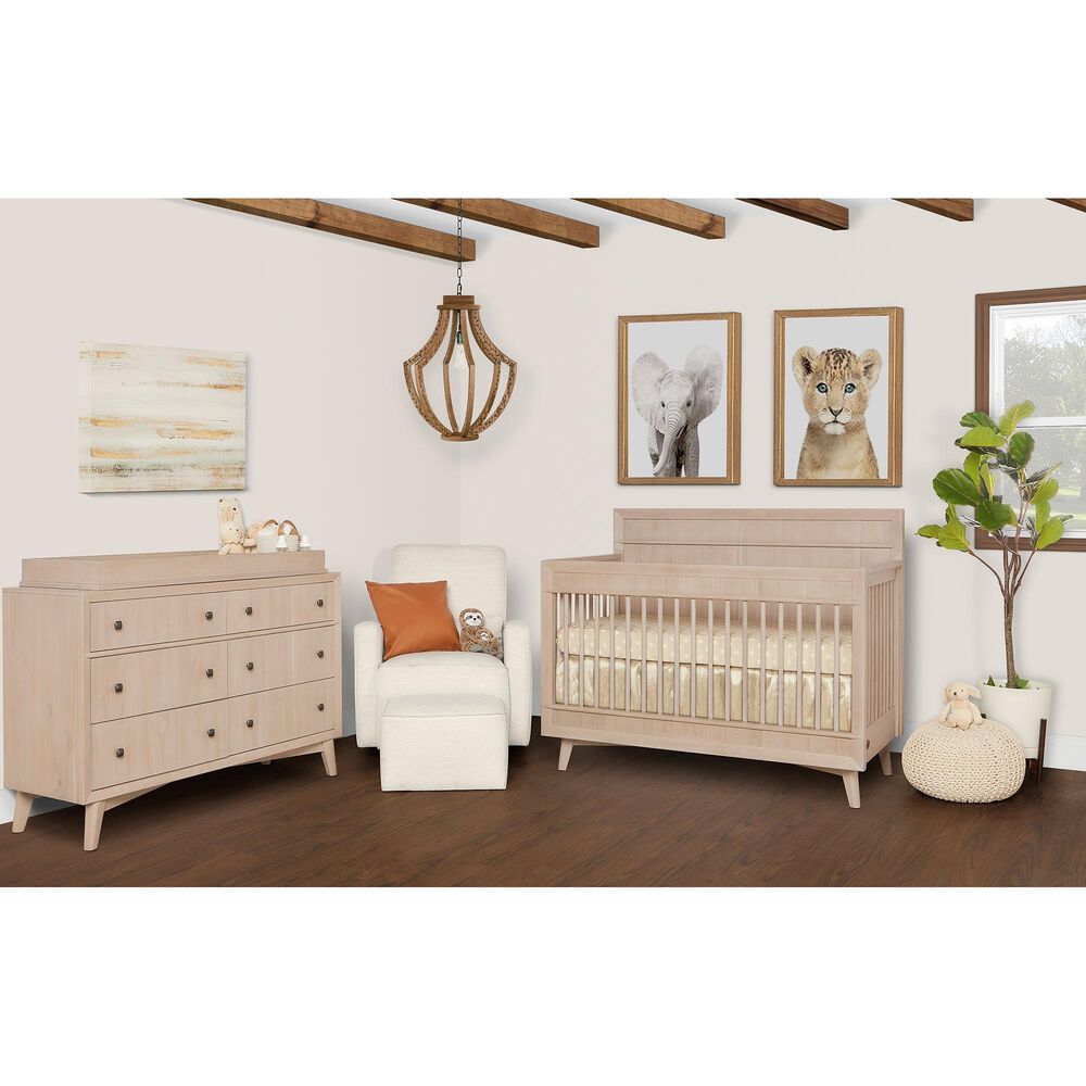 Evolur Antilia 4-In-1 Convertible Crib in Sand Castle Oak, , large