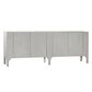 Blue Sun Designs Maiya 4 Door 4 Shelves Sideboard in Light Gray Wash, , large