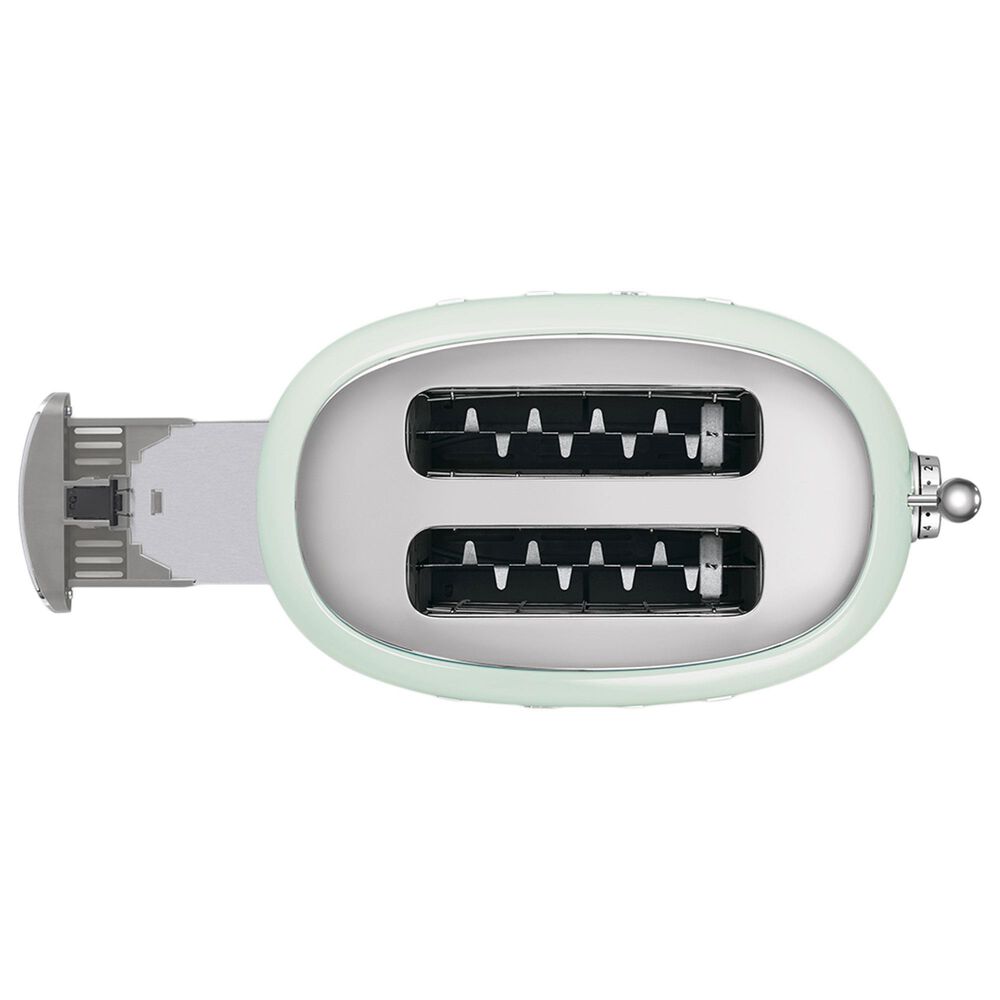 Smeg 2-Slice Retro Style Toaster in Pastel Green and Stainless Steel, , large