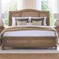 Riva Ridge Oxford California King Sleigh Bed in Tan with USB Ports, , large